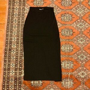DKNY Knit Pencil Kick Pleat Skirt L